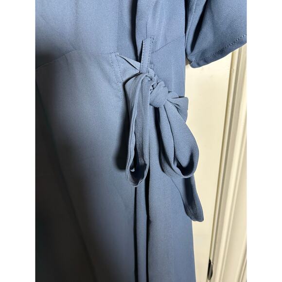 STANDARDS & PRACTICES NWT $88 Slate Blue Wrap Dress Size 1X - Picture 7 of 12
